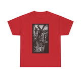ONLY1GOD "CALVERY" Procession T‑Shirt — Black & White Jesus Carrying Cross Graphic