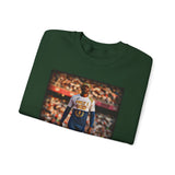 Track Star Crewneck Sweatshirt — Vintage Athlete Photo Graphic