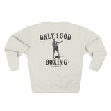 Boxing Crewneck Sweatshirt — "Only 1 God" Vintage Boxer Graphic