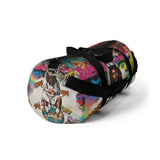 JESUS ON TOP OF THE WORLD Graffiti Street Art Duffel Bag — 'Only God' Bearded Portrait Travel Gym Bag