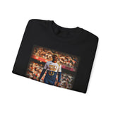 Track Star Crewneck Sweatshirt — Vintage Athlete Photo Graphic