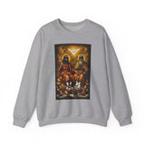 Religious Trinity Crewneck Sweatshirt — Holy Spirit Dove & Sacred Imagery