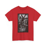 ONLY1GOD "CALVERY" Procession T‑Shirt — Black & White Jesus Carrying Cross Graphic