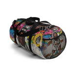 JESUS ON TOP OF THE WORLD Graffiti Street Art Duffel Bag — 'Only God' Bearded Portrait Travel Gym Bag