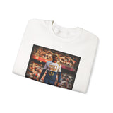 Track Star Crewneck Sweatshirt — Vintage Athlete Photo Graphic