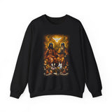 Religious Trinity Crewneck Sweatshirt — Holy Spirit Dove & Sacred Imagery