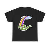 GOD'S PROMISE Rainbow Snake Graphic Tee – Unisex Cotton T-Shirt, Gift for Art Lovers, Casual Wear, Unique Style, Pride Apparel