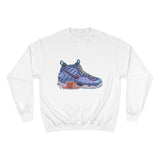 Sneaker Crewneck Sweatshirt - Retro Purple Basketball Shoe Graphic