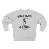 Boxing Crewneck Sweatshirt — "Only 1 God" Vintage Boxer Graphic