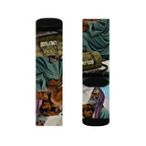 Religious Art Sublimation Socks — Vintage Biblical Illustration Crew Socks