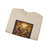 Religious Trinity Crewneck Sweatshirt — Holy Spirit Dove & Sacred Imagery