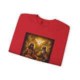 Religious Trinity Crewneck Sweatshirt — Holy Spirit Dove & Sacred Imagery