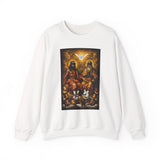 Religious Trinity Crewneck Sweatshirt — Holy Spirit Dove & Sacred Imagery
