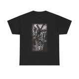ONLY1GOD "CALVERY" Procession T‑Shirt — Black & White Jesus Carrying Cross Graphic